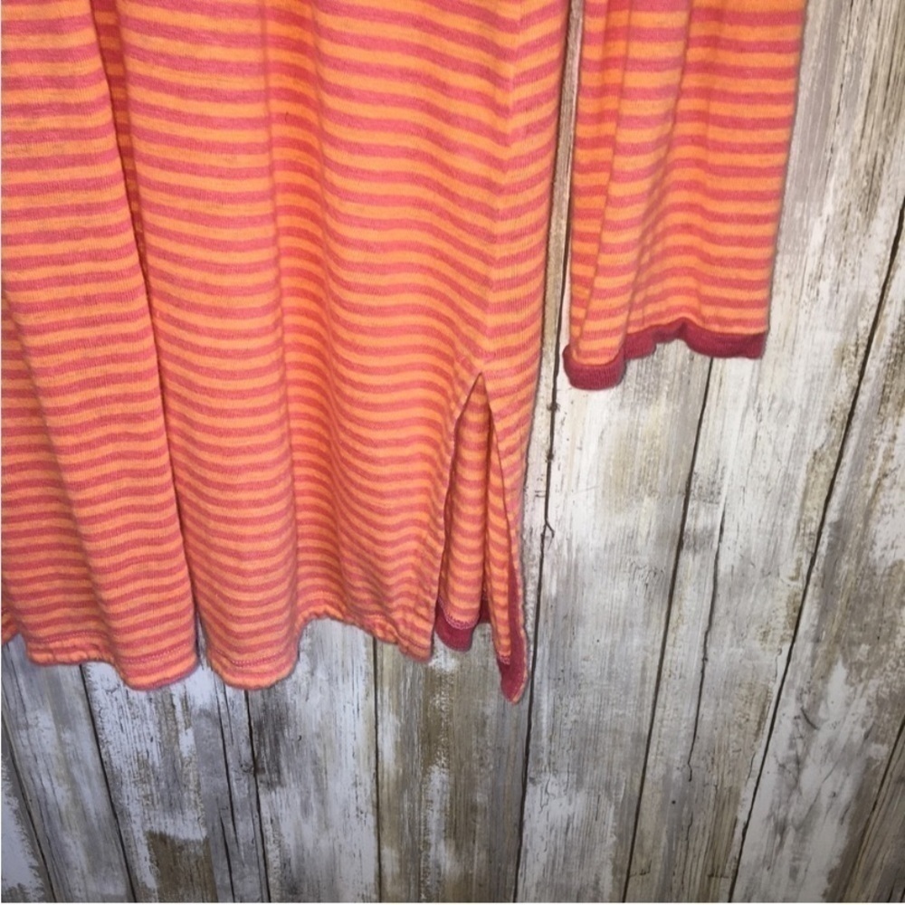 Eileen Fisher Linen Orange & Pink Tunic - Picture 4 of 5